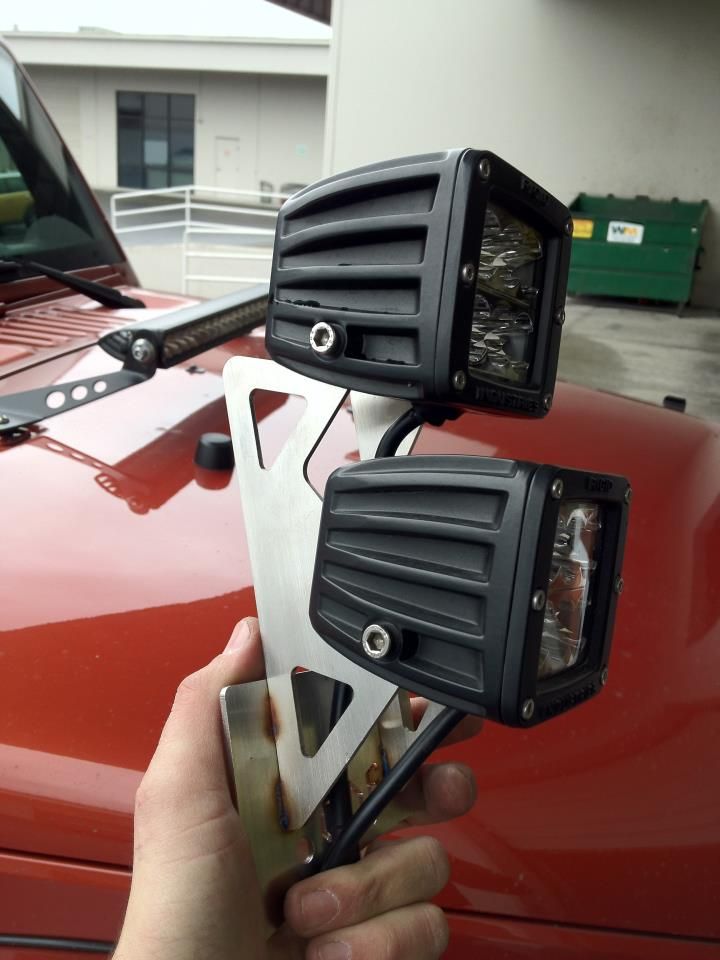 BDF Dual Windshield Light Mounts Installed JKOwners Forum